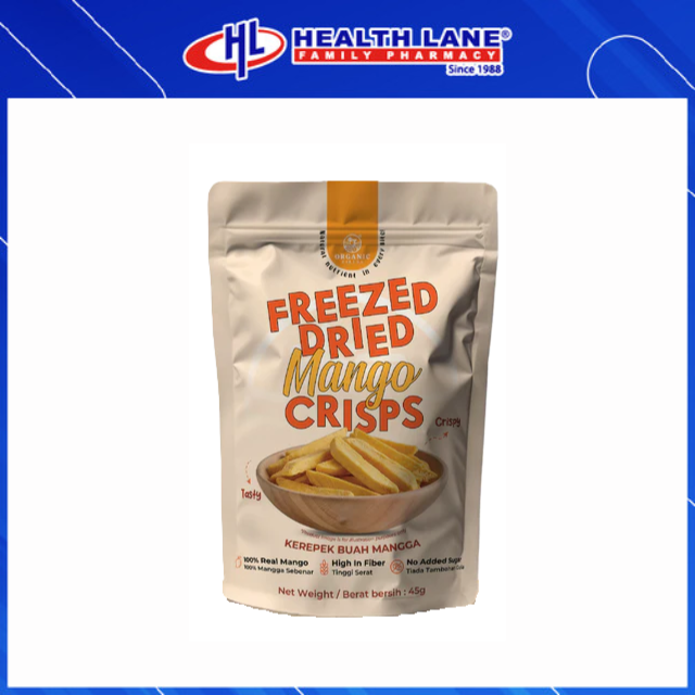 ORGANIC FIELDS FREEZED-DRIED MANGO CRISPS 45G